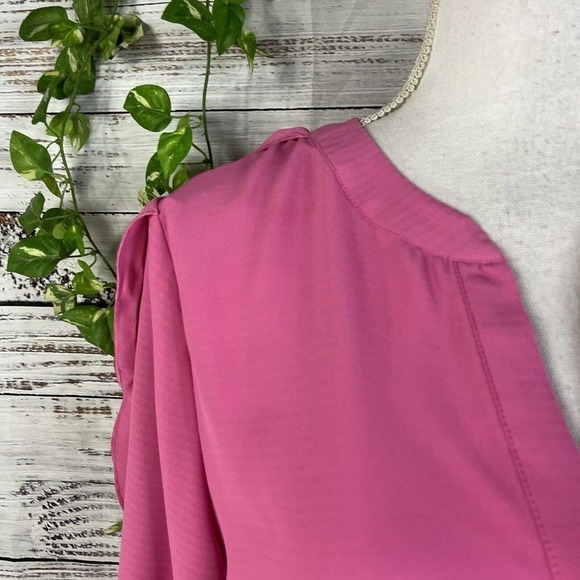 Gibson & Latimer Blouse Top size Small Rose PInk Mauve Lagenlook Wedding Modest - Picture 6 of 14